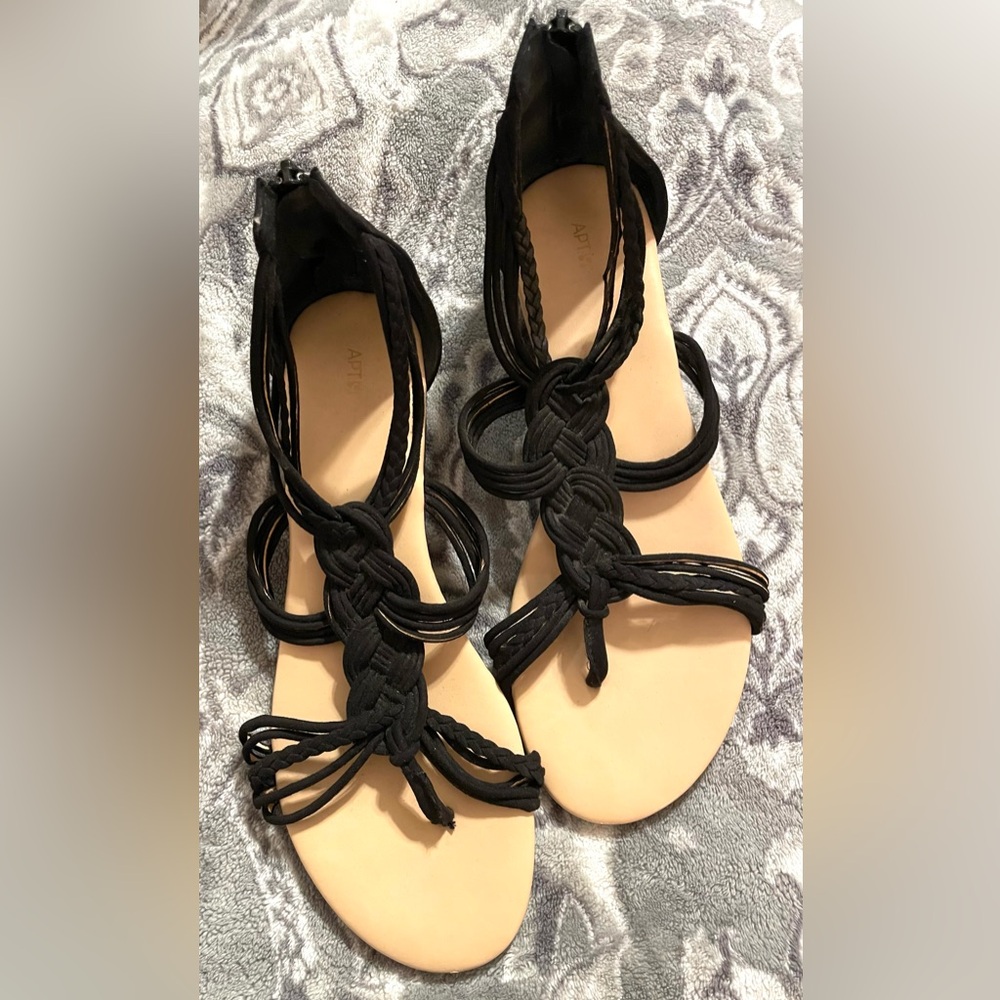 Apt. 9 | Black Braided Sandals (NWOT!) ✨